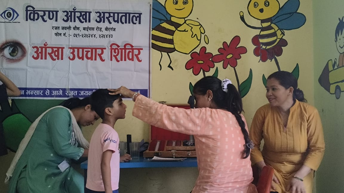 लिटिल बड्डी प्रिस्कुलमा निःशुल्क आँखा जाँच शिविर सम्पन्न